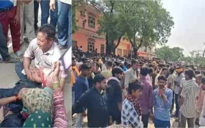 स्कूल बस चालक की लापरवाही से छात्र की बस से कुचलकर मौत