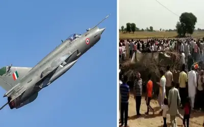 सेना का मिग-21 लड़ाकू विमान क्रैश, दो महिला की मौत
