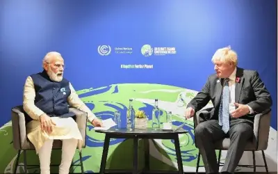 पीएम मोदी ने की बोरिस जॉनसन से मुलाकात