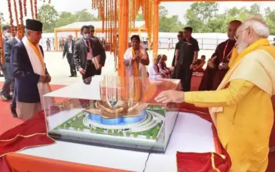 नेपाल में पीएम मोदी ने इंडिया इंटरनेशनल सेंटर फॉर बौद्ध कल्चर एंड हेरिटेज का किया शिलान्यास