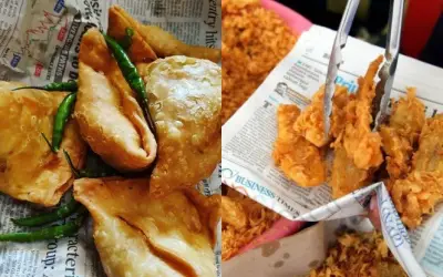 अखबार पर रख कर ग्राहकों को दी कोई भी खाने वाली चीज तो होगी सजा