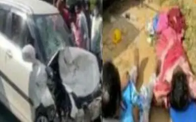 स्वस्थ होकर घर लौट रहे एंबुलेंस के साथ दुर्घटना में तीन की मौत