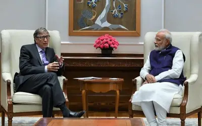 पीएम मोदी से मिले बिल गेट्स