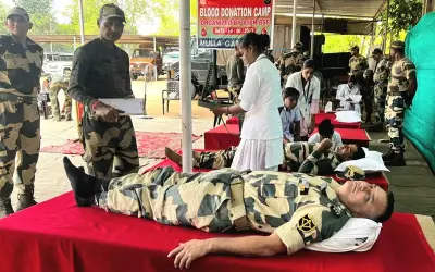 बीएसएफ 81वीं वाहिनी द्वारा मेगा ब्लड डोनेशन कैंप का आयोजन