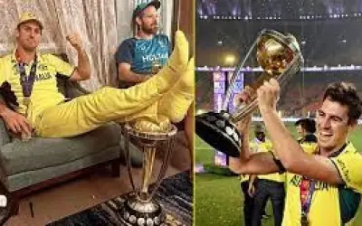 वर्ल्ड कप ट्रॉफी पर पैर रखने वाले ऑस्ट्रेलियाई क्रिकेटर मिशेल मार्श की हुई शिकायत
