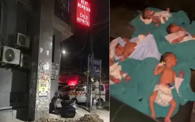 दिल्ली में नवजात शिशुओं के अस्पताल में आग लगी, 20 नवजातों की जान सुरक्षित