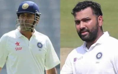 टेस्ट क्रिकेट में अपना 79वां छक्का लगाकर रोहित शर्मा ने तोड़ा धोनी का रिकॉर्ड