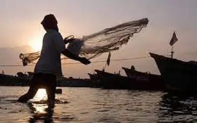 मछलियों के जाल में खुद फंसने से हुई मछुआरे की मौत