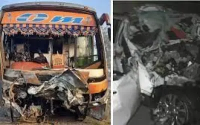 नवसारी में बस चलाते वक़्त ड्राइवर को आया अटैक, नौ की मौत