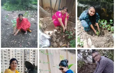 वृक्षारोपण करके साहित्यकारों ने मनाया 'अप्रैल कूल'