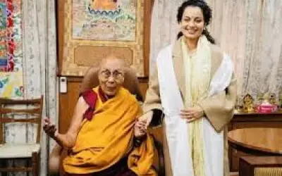 कंगना रनौत ने की तिब्बती धर्मगुरु दलाई लामा से मुलाकात