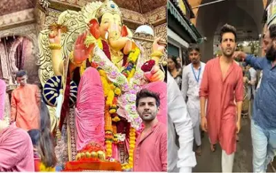 लालबागचा राजा के दर्शन करने पहुंचे कार्तिक आर्यन !