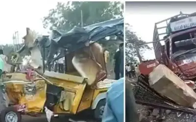 ऑटो रिक्शा और ट्रक के बीच टक्कर में सात महिलाओं की मौत