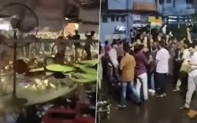 प्रदर्शनकारियों ने आरजी कर मेडिकल कॉलेज के अंदर की तोड़फोड़