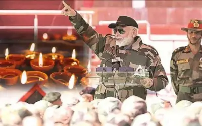 जैसलमेर में जवानों के बीच पीएम मोदी ने दी दिवाली की बधाई और दुश्मन को कड़ा संदेश