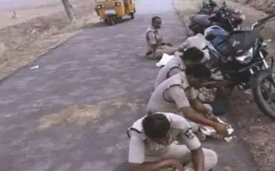 कड़ी धूप में भी पुलिस की ड्यूटी बनी मिसाल