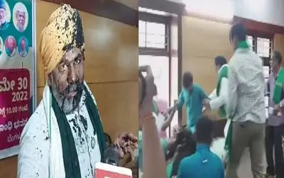 राकेश टिकैत पर फेंकी गई काली स्याही