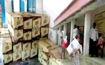 दरभंगा में स्कूल ने निकली 40 पेटी शराब