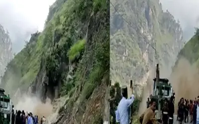 शिमला के ज्योरी में भारी लैंडस्लाइड