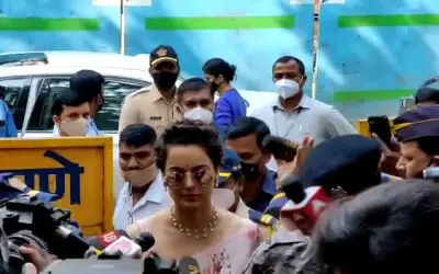 Film actress Kangana Ranaut reaches Khar Police Station in Mumbai-in24news