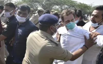 पुलिस हिरासत में लिए गए राहुल गांधी